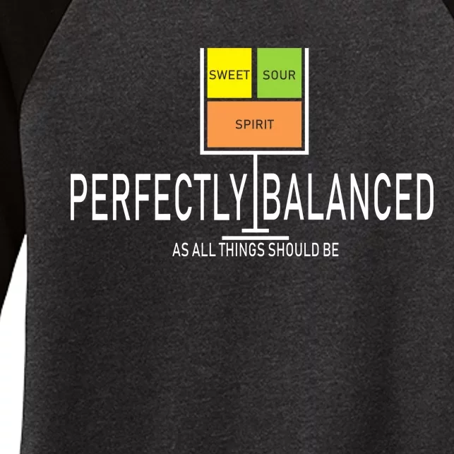 Perfectly Balanced Sweet Sour Spirit Women's Tri-Blend 3/4-Sleeve Raglan Shirt