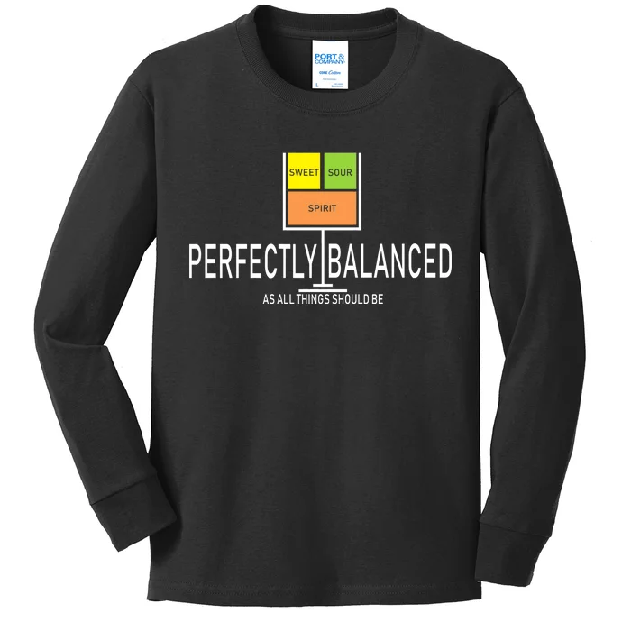 Perfectly Balanced Sweet Sour Spirit Kids Long Sleeve Shirt