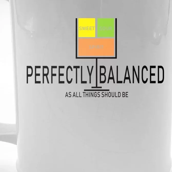 Perfectly Balanced Sweet Sour Spirit Front & Back Beer Stein