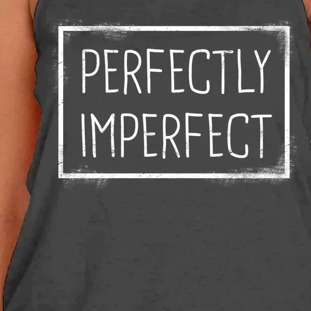 Perfectly Imperfect Funny Statement Women's Knotted Racerback Tank