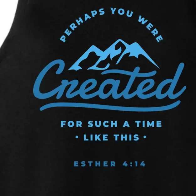 Perhaps You Were Created Bible Verse Ladies Tri-Blend Wicking Tank