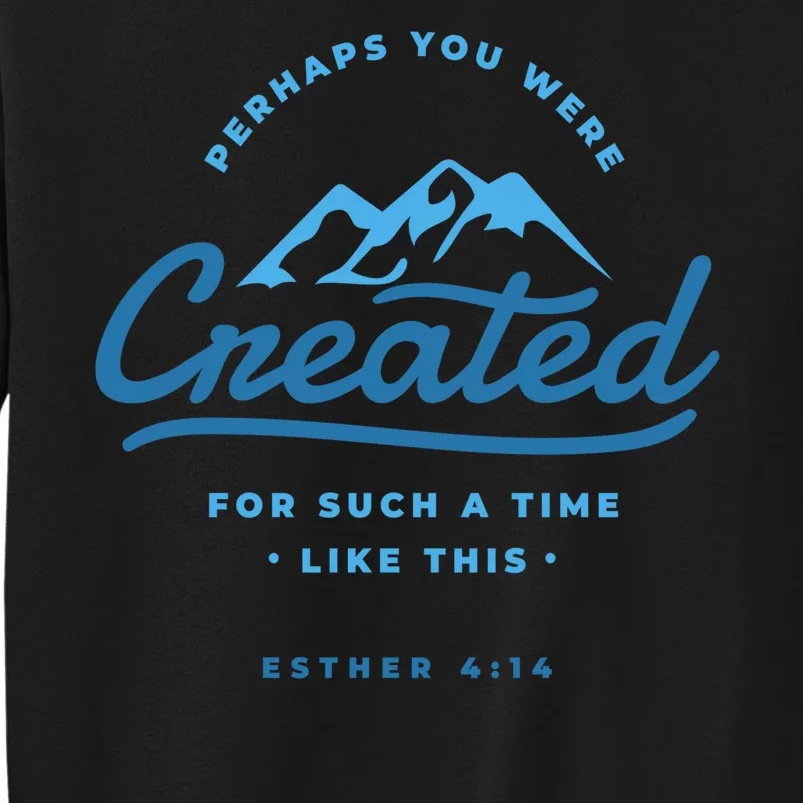 Perhaps You Were Created Bible Verse Tall Sweatshirt