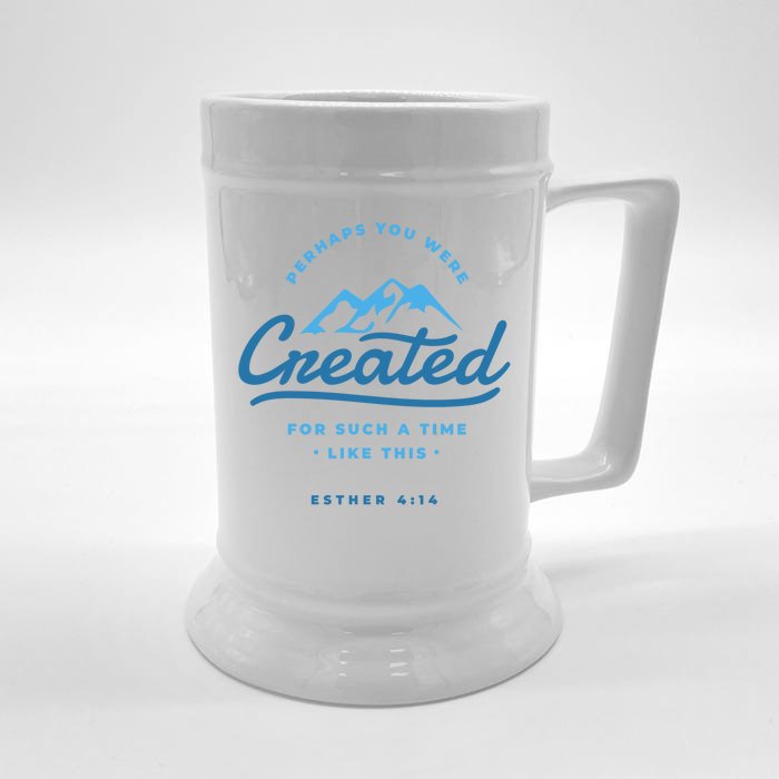 Perhaps You Were Created Bible Verse Front & Back Beer Stein