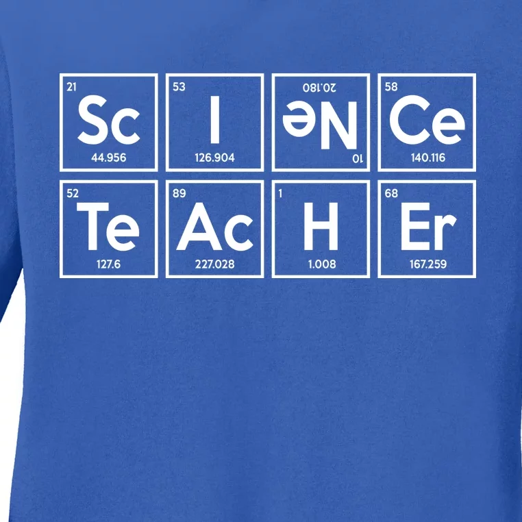 Periodic Science Teacher Ladies Long Sleeve Shirt