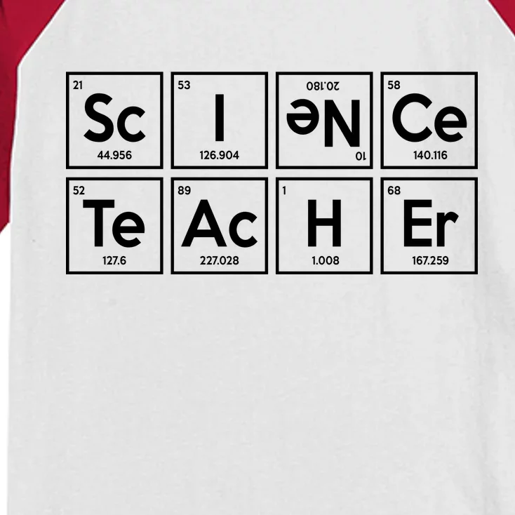 Periodic Science Teacher Kids Colorblock Raglan Jersey