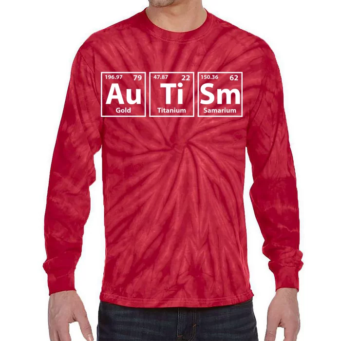 Periodic Table Autism Awareness Tie-Dye Long Sleeve Shirt