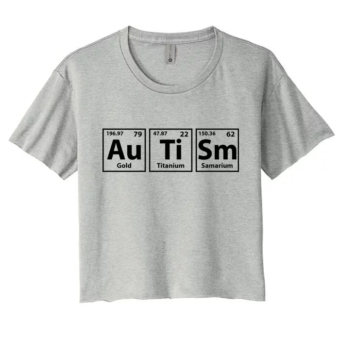 Periodic Table Autism Awareness Women's Crop Top Tee