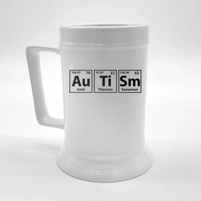 Periodic Table Autism Awareness Front & Back Beer Stein