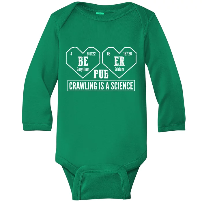 Periodic Table Beer Pub Crawling Is A Science Baby Long Sleeve Bodysuit