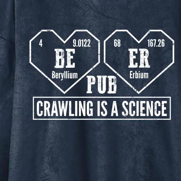 Periodic Table Beer Pub Crawling Is A Science Hooded Wearable Blanket