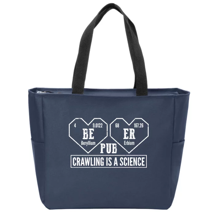 Periodic Table Beer Pub Crawling Is A Science Zip Tote Bag