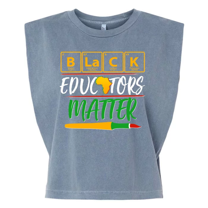 Periodic Table Black Educators Matter Garment-Dyed Women's Muscle Tee