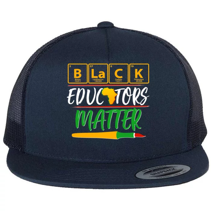 Periodic Table Black Educators Matter Flat Bill Trucker Hat