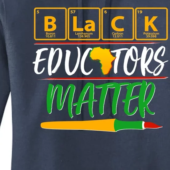 Periodic Table Black Educators Matter Women's Pullover Hoodie