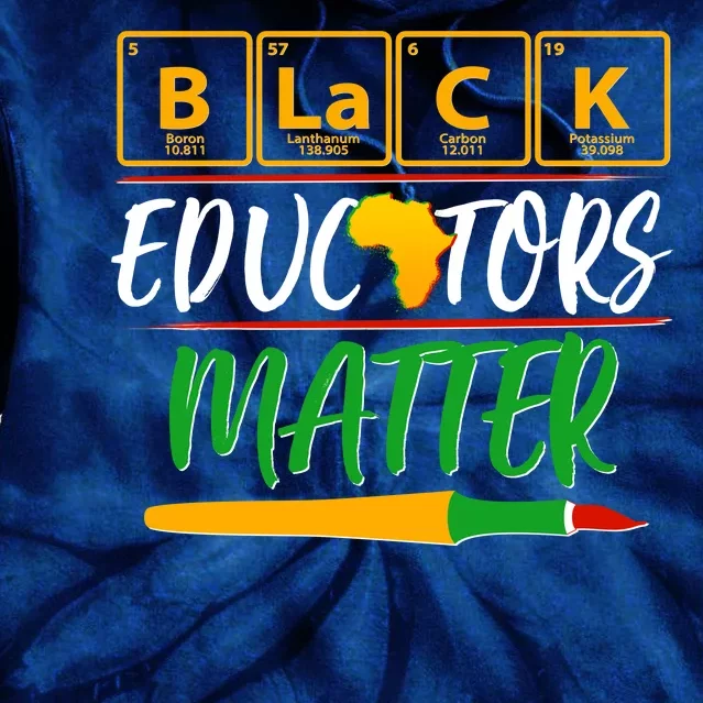 Periodic Table Black Educators Matter Tie Dye Hoodie