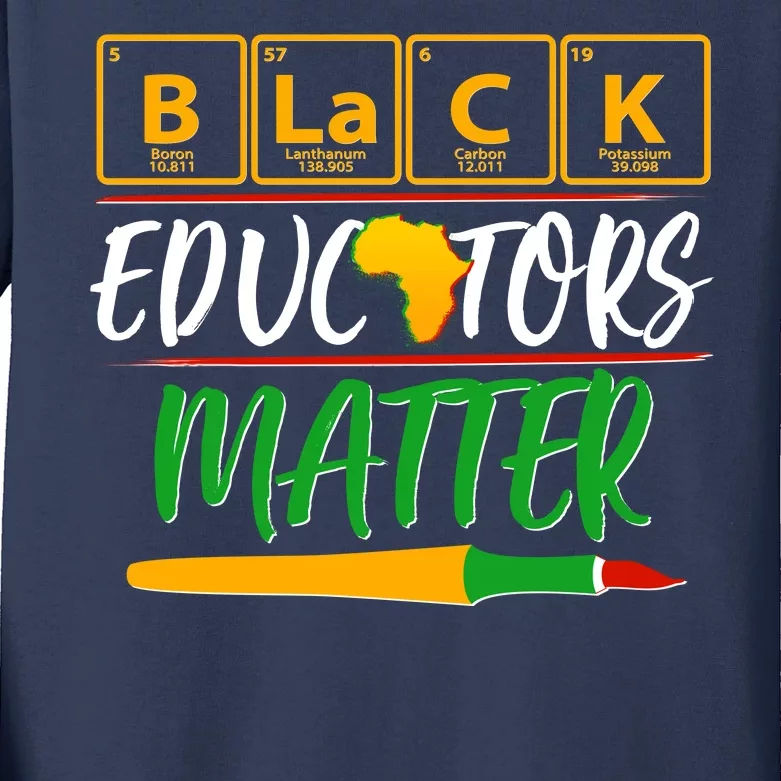 Periodic Table Black Educators Matter Kids Long Sleeve Shirt