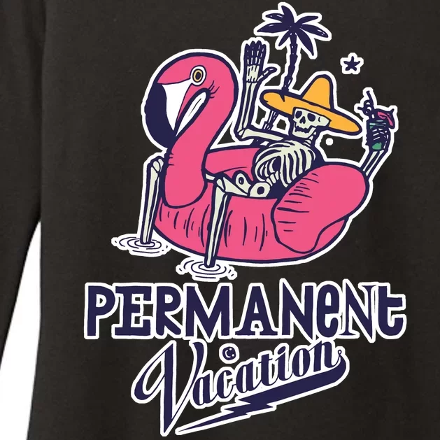 Permanent Vacation Womens CVC Long Sleeve Shirt