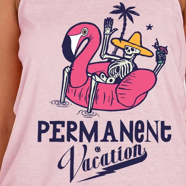 Permanent Vacation Women's Knotted Racerback Tank