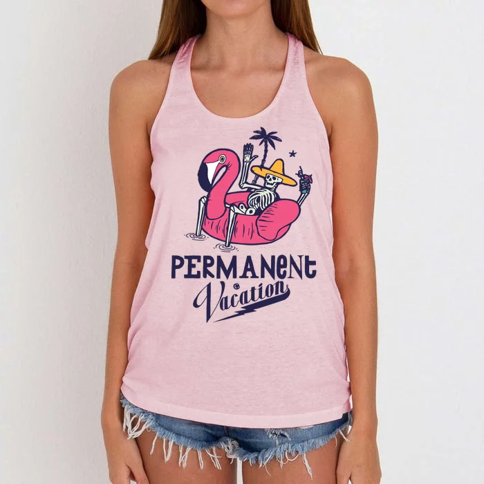 Permanent Vacation Women's Knotted Racerback Tank