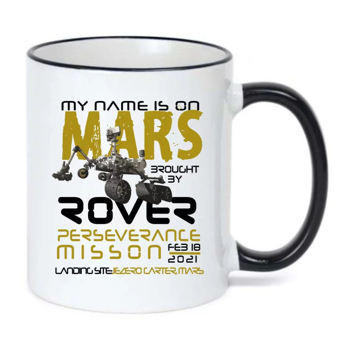 Perseverance Mars Rover Landing Black Color Changing Mug