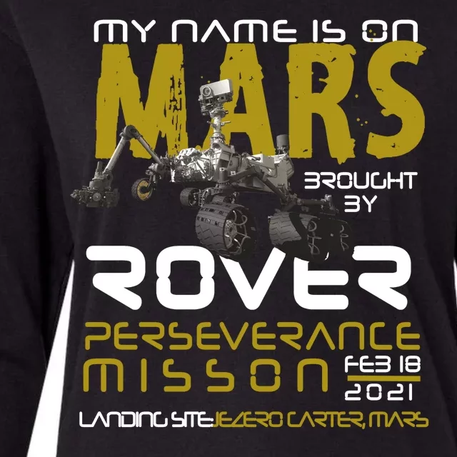 Perseverance Mars Rover Landing Womens Cotton Relaxed Long Sleeve T-Shirt