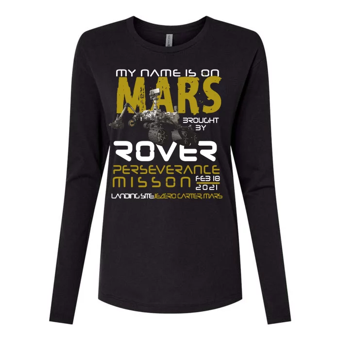 Perseverance Mars Rover Landing Womens Cotton Relaxed Long Sleeve T-Shirt