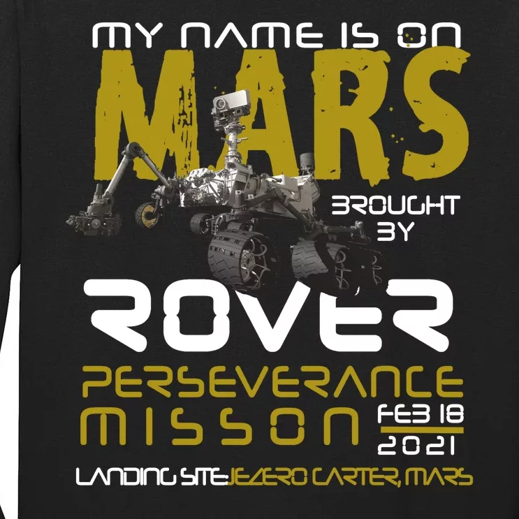 Perseverance Mars Rover Landing Tall Long Sleeve T-Shirt