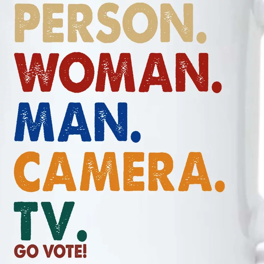 Person Woman Man Camera TV Go Vote Black Color Changing Mug