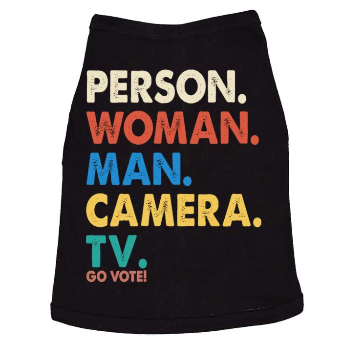 Person Woman Man Camera TV Go Vote Doggie Tank