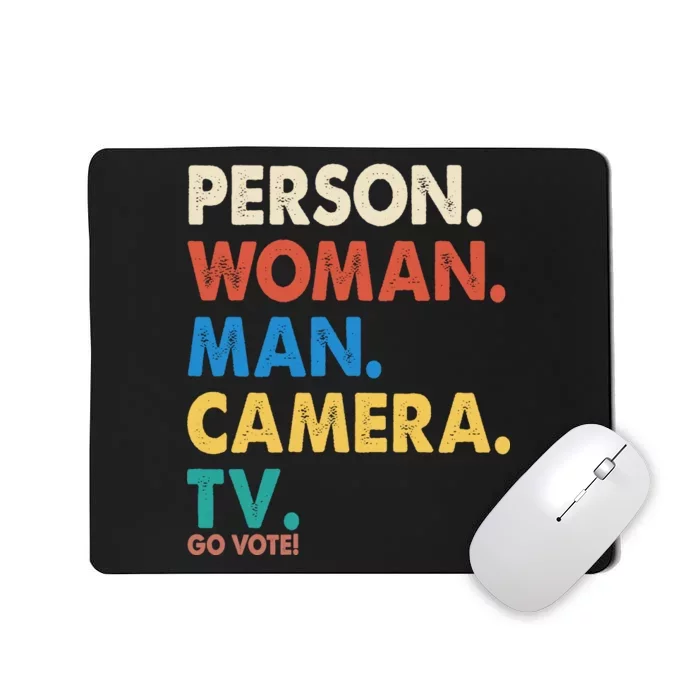 Person Woman Man Camera TV Go Vote Mousepad