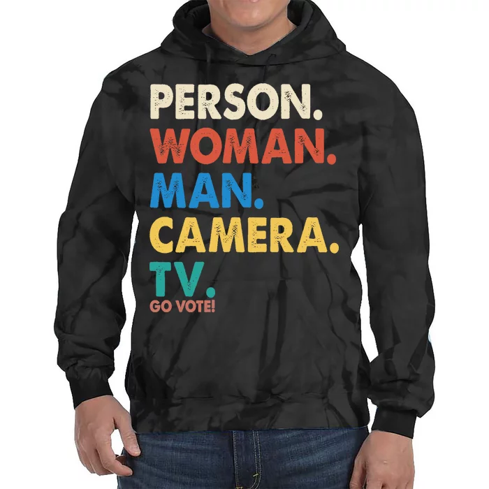 Person Woman Man Camera TV Go Vote Tie Dye Hoodie