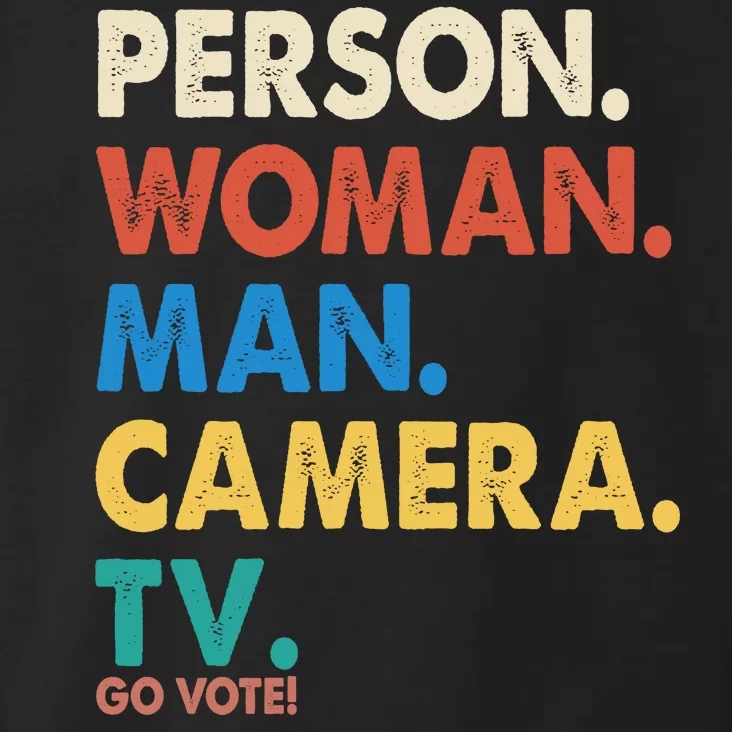 Person Woman Man Camera TV Go Vote Toddler Hoodie