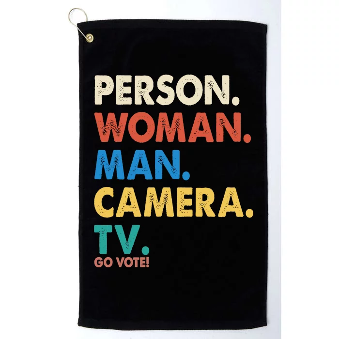 Person Woman Man Camera TV Go Vote Platinum Collection Golf Towel