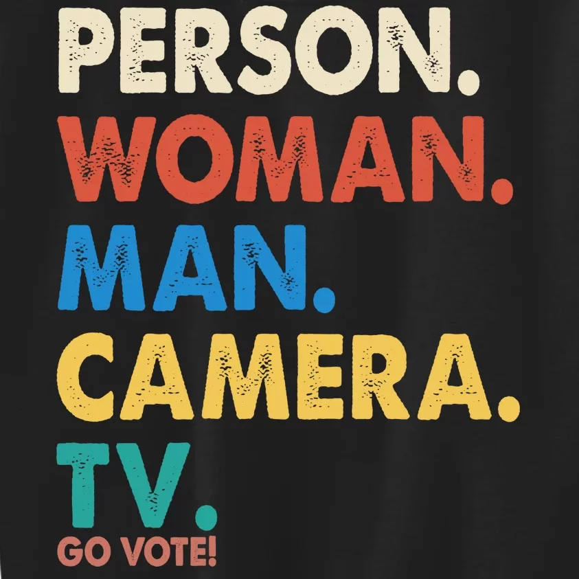 Person Woman Man Camera TV Go Vote Kids Sweatshirt