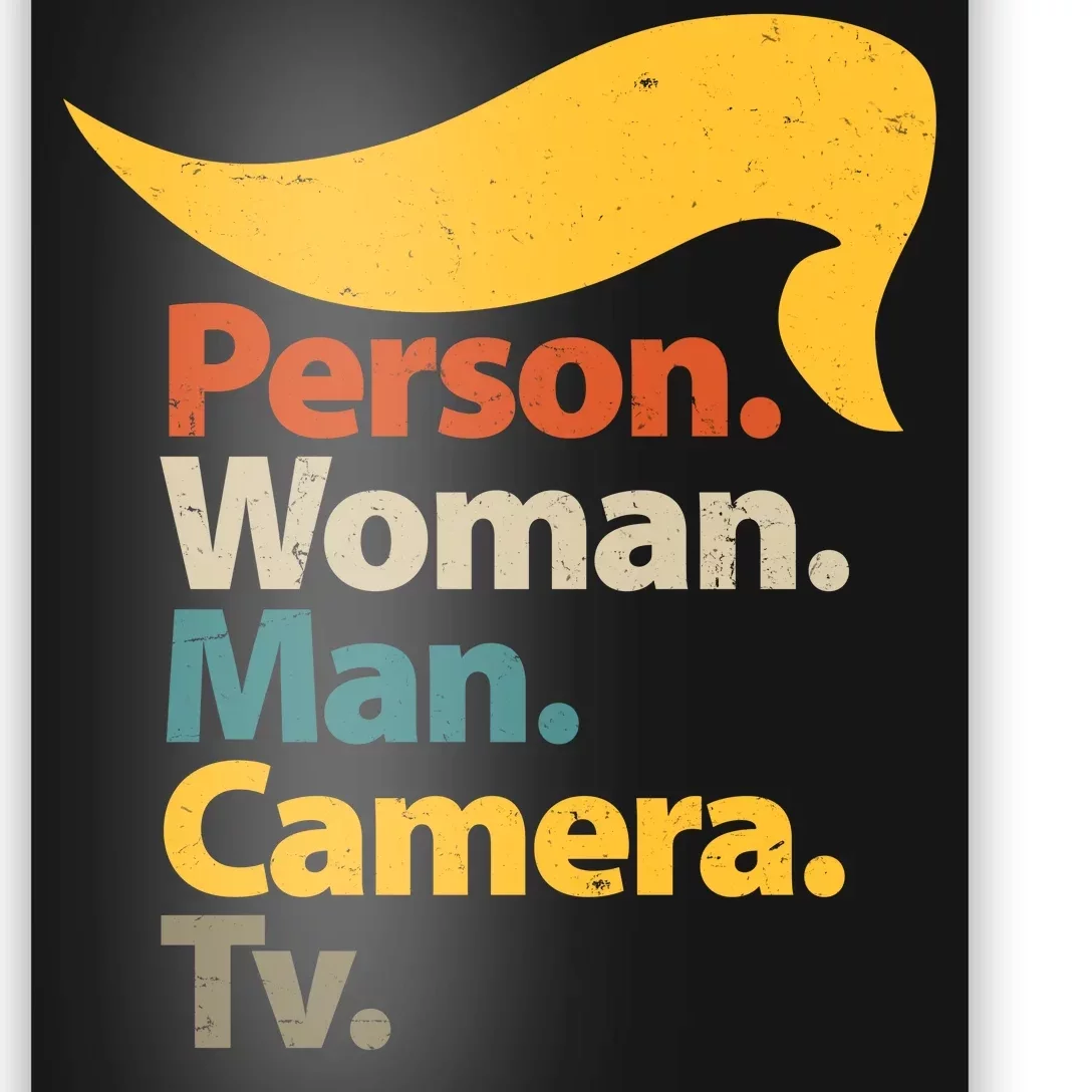 Person Woman Man Camera TV Trump Hair Poster