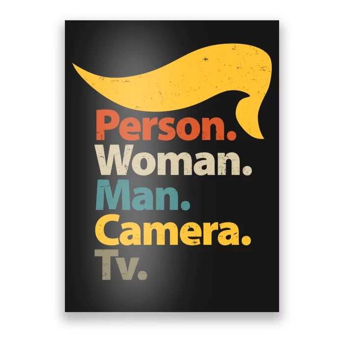 Person Woman Man Camera TV Trump Hair Poster