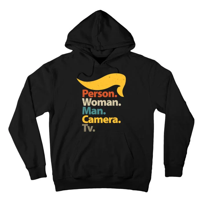 Person Woman Man Camera TV Trump Hair Tall Hoodie