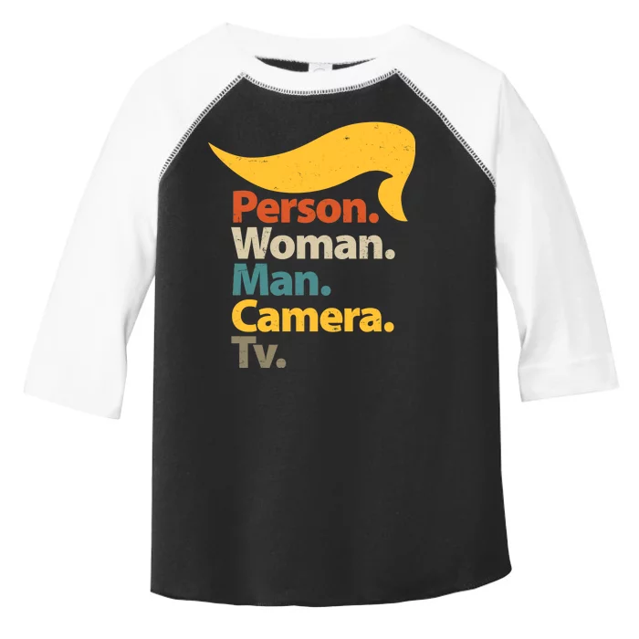 Person Woman Man Camera TV Trump Hair Toddler Fine Jersey T-Shirt