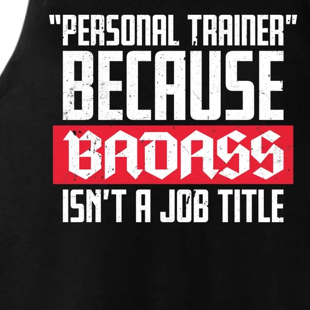 Personal Trainer Job Title Ladies Tri-Blend Wicking Tank