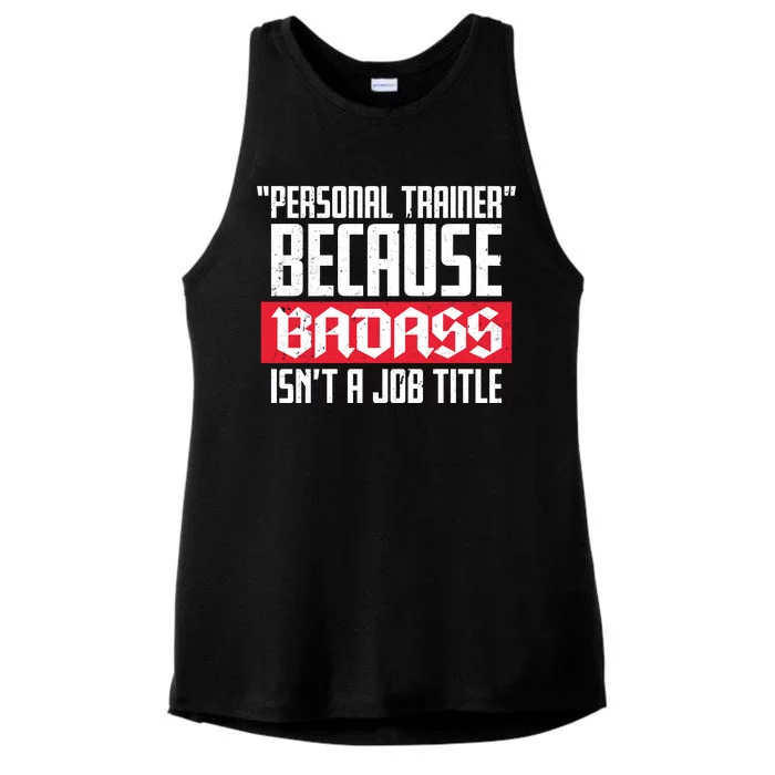 Personal Trainer Job Title Ladies Tri-Blend Wicking Tank