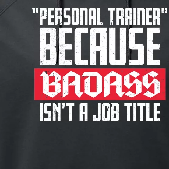 Personal Trainer Job Title Performance Fleece Hoodie