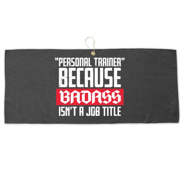 Personal Trainer Job Title Large Microfiber Waffle Golf Towel