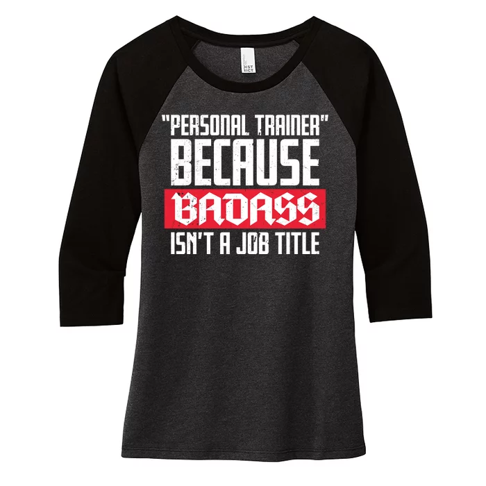 Personal Trainer Job Title Women's Tri-Blend 3/4-Sleeve Raglan Shirt