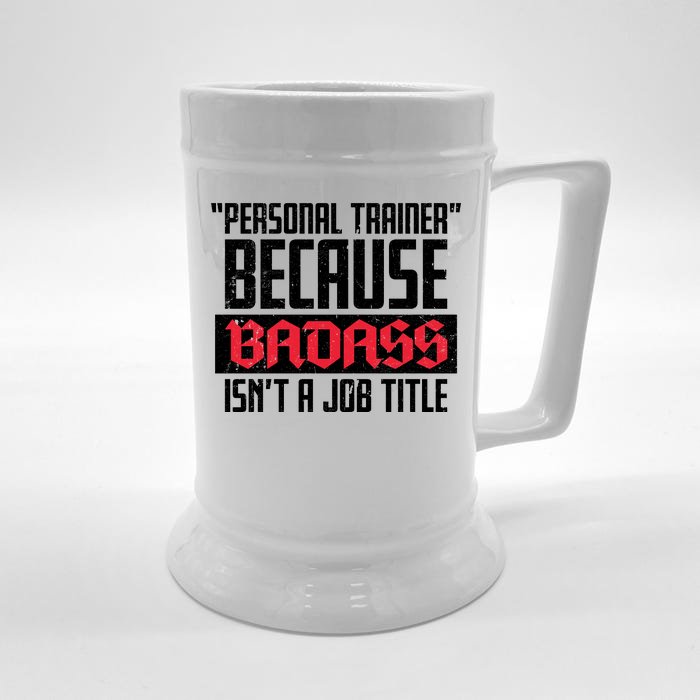 Personal Trainer Job Title Front & Back Beer Stein