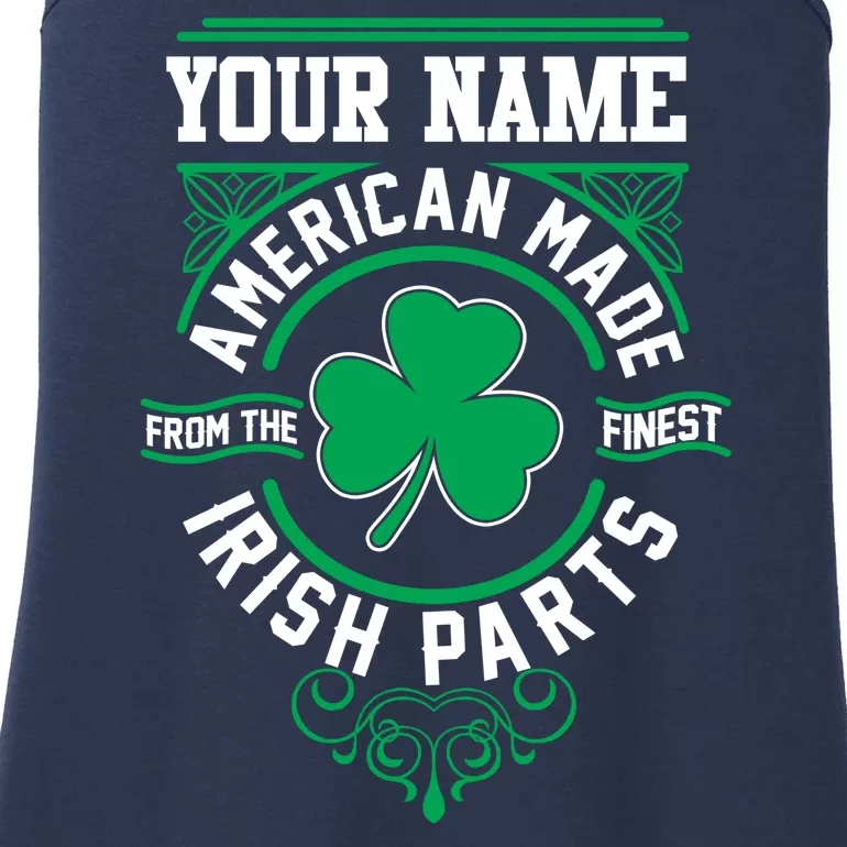 Personalize American Made Irish Parts St Patrick's Day Ladies Essential Tank