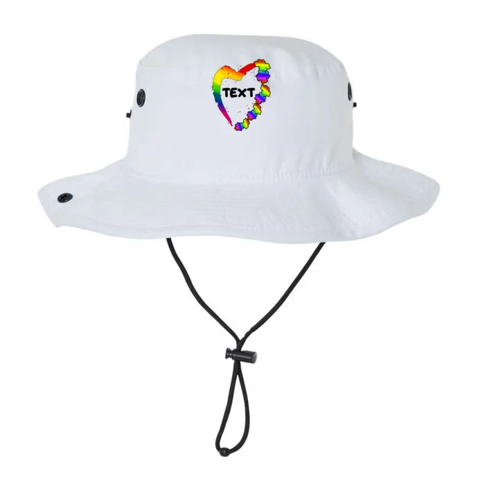 Personalize Autism Heart Custom Text Legacy Cool Fit Booney Bucket Hat