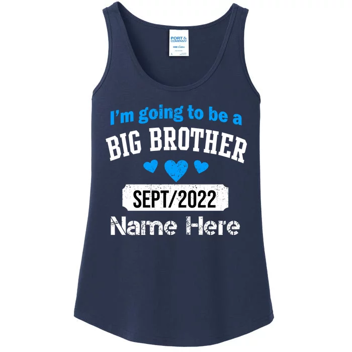 Personalize Big Brother Custom Date And Name Ladies Essential Tank