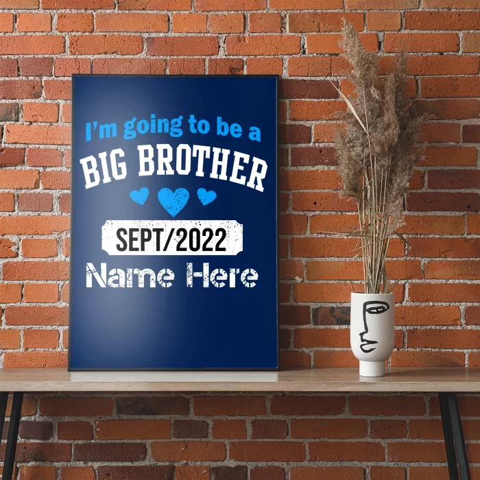 Personalize Big Brother Custom Date And Name Poster