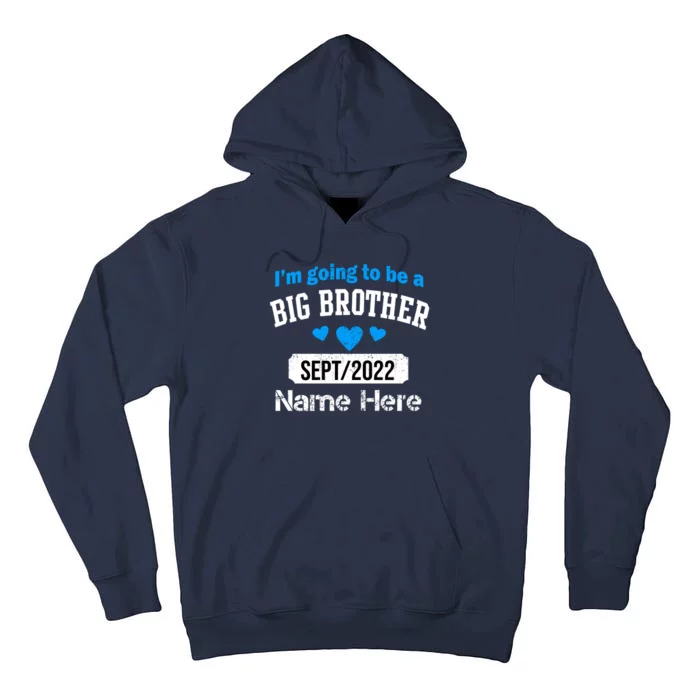 Personalize Big Brother Custom Date And Name Tall Hoodie