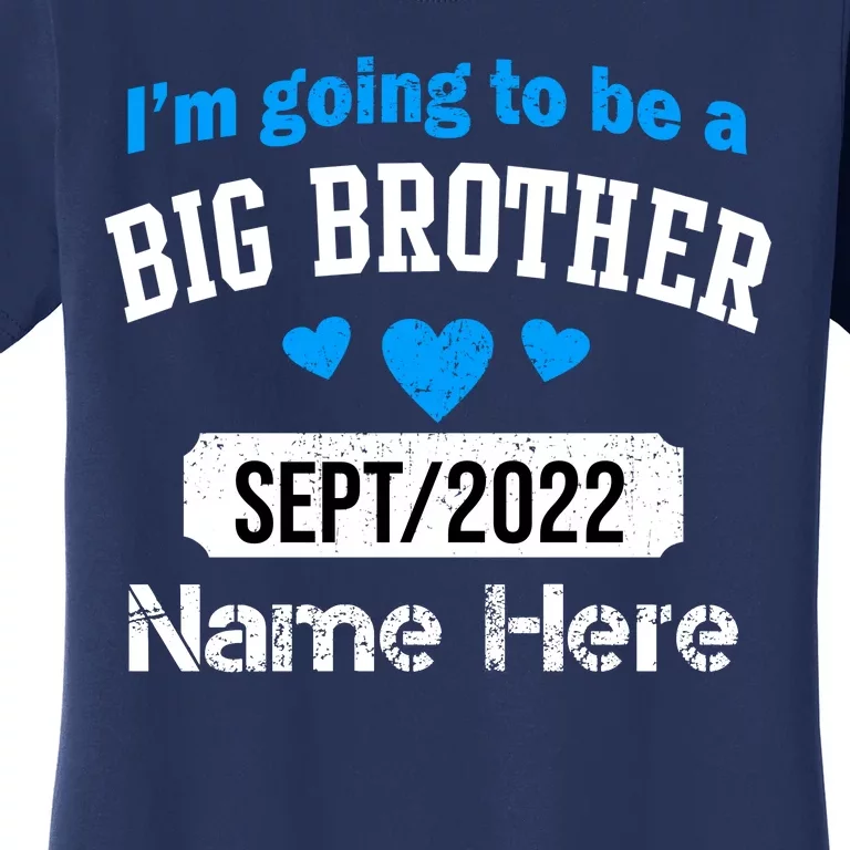 Personalize Big Brother Custom Date And Name Women's T-Shirt